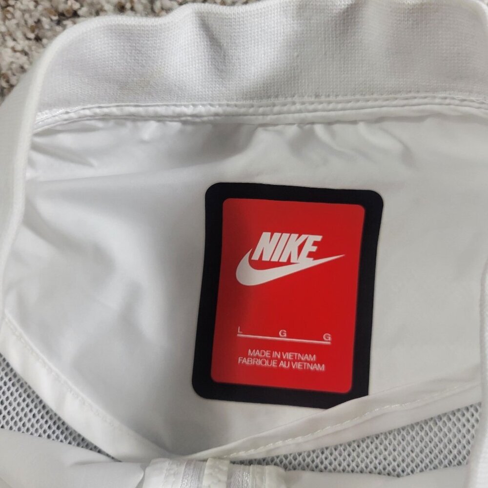 Nike Sportswear Jacket Womens Large White Hypermesh Bomber Full Zip - Picture 2 of 8